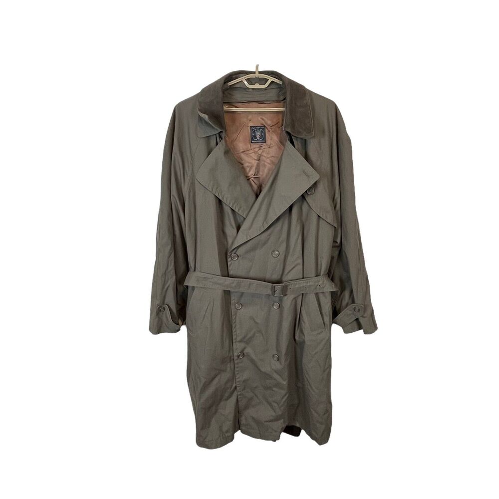 Alexander Lloyd Vintage Men's Trench Coat Inspector Gadget Spy Dark Tan 3XL Tall